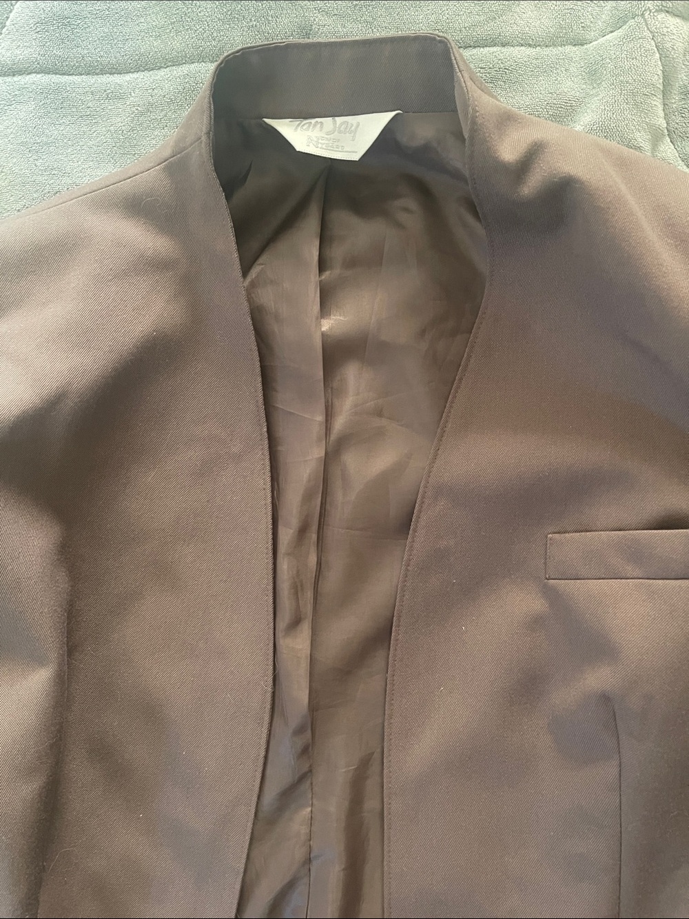 Tan Jay Chocolate Brown Open-Front Blazer